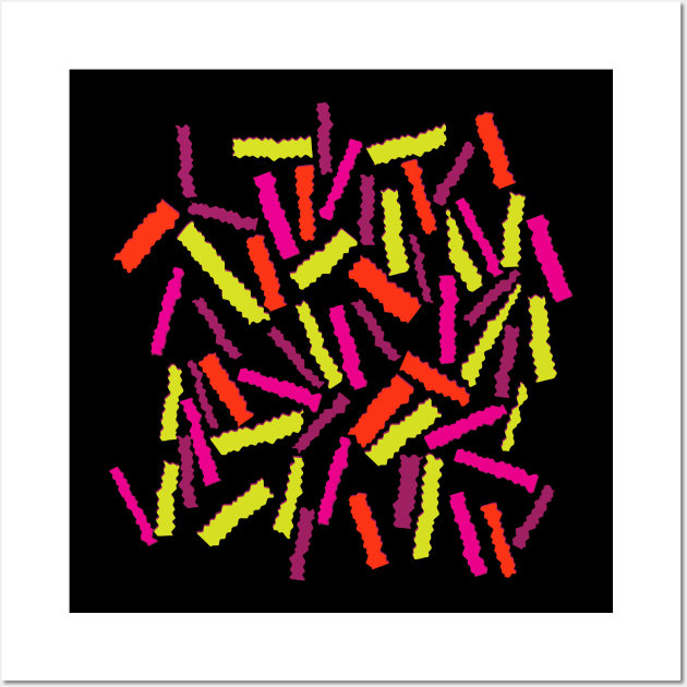 Neon Confetti Wall Art by zeljkica